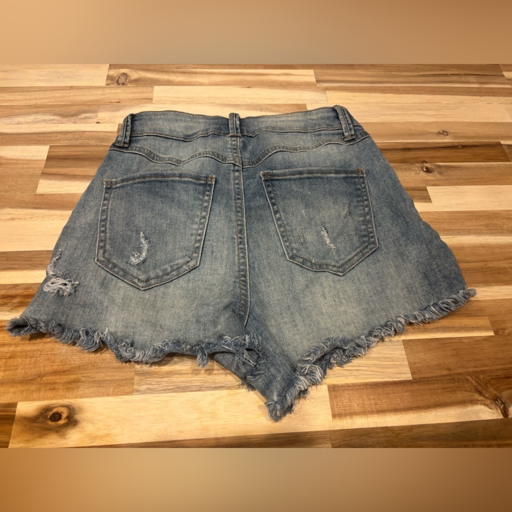 Edge Blue Distressed Jean Shorts - Picture 4 of 5